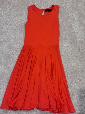 Cynthia Rowley “Calder-red-orange” Fit-and-Flare Dress